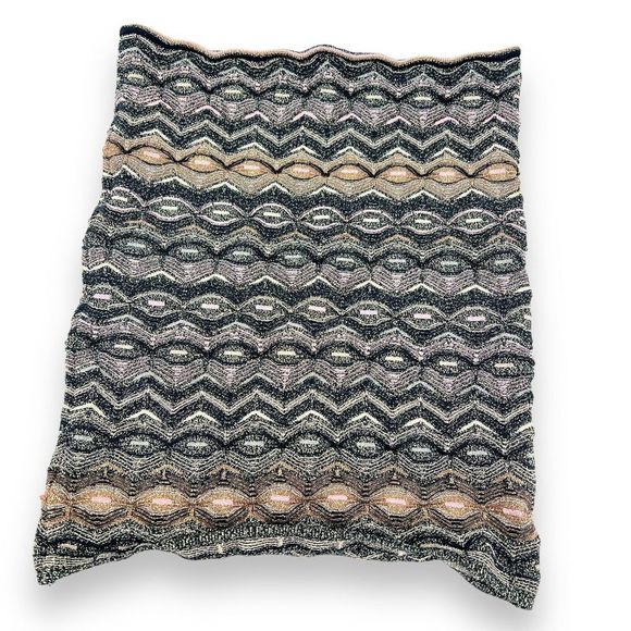 M Missoni Multicolor Patterned Lurex Knit Mini Tube Skirt IT 42 US 6 - Picture 3 of 7